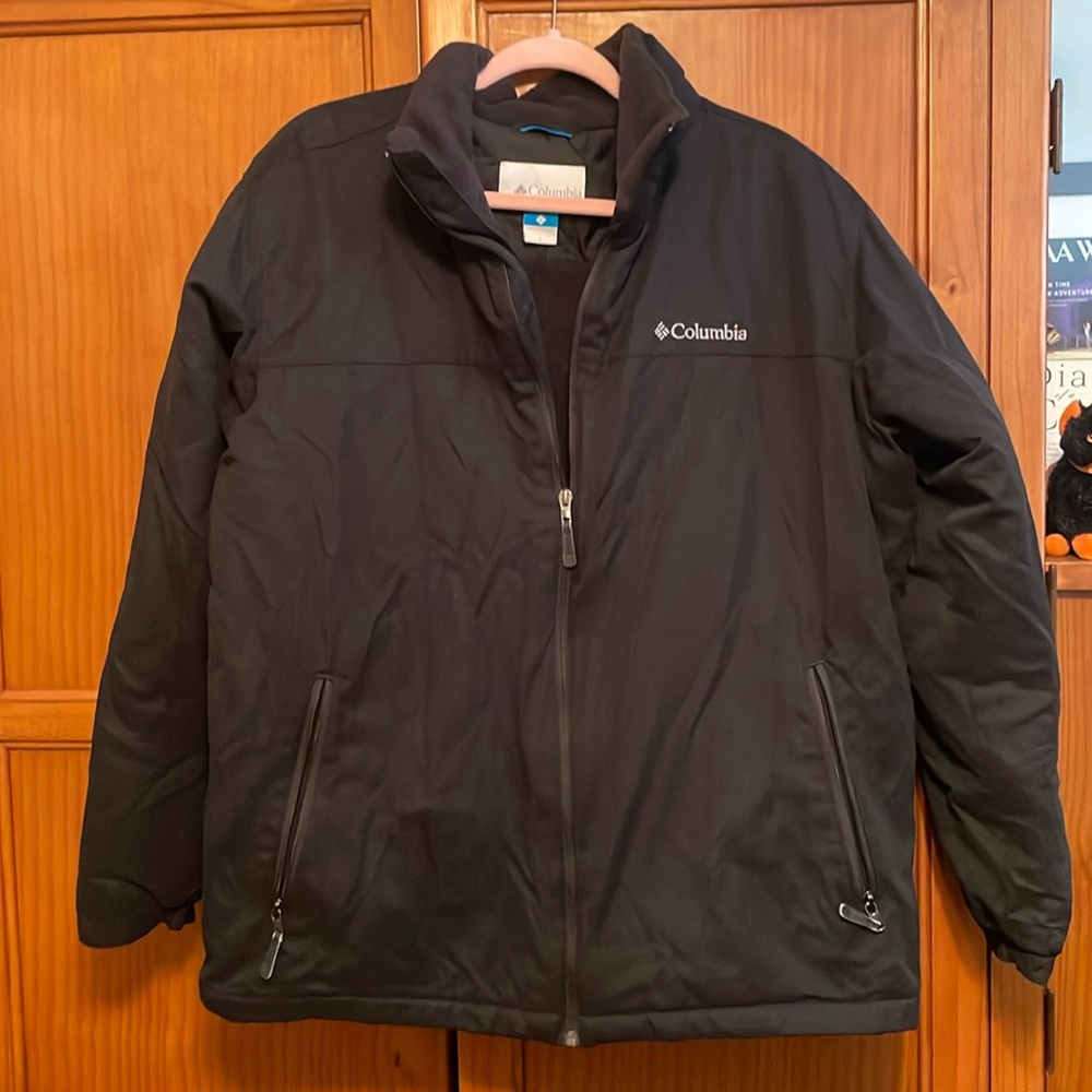 Columbia Men's Fleece Lined Omni-Shield Black Jacket Size Large